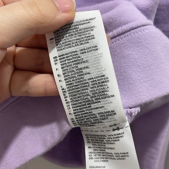 Adidas purple cropped sweatshirt hoodie - Picture 4 of 4